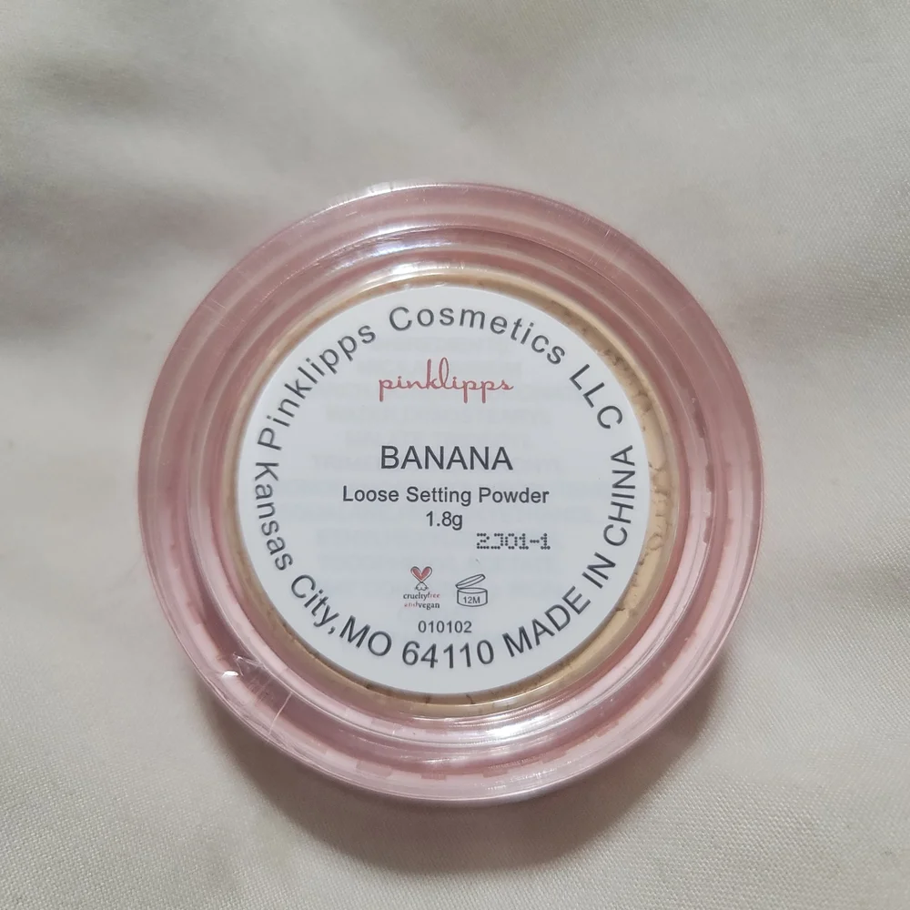 Pinklipps Loose‎ Setting Powder In BANANA 1.8g Travel Size NEW Sealed Makeup